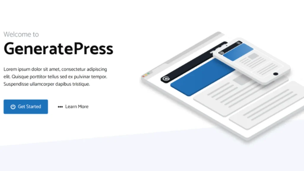 GeneratePress Theme showcased on WebZonix